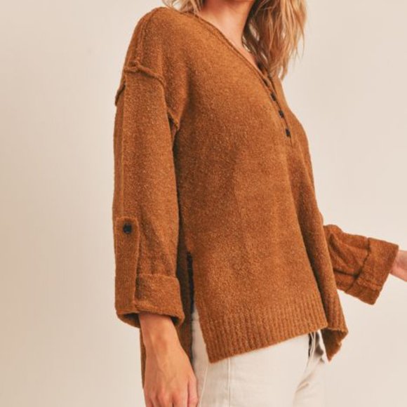 Elena Button Sleeve Top - Picture 7 of 10